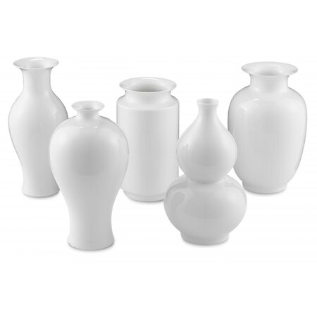 Currey Imperial White Medium Vase Set 1200-0213